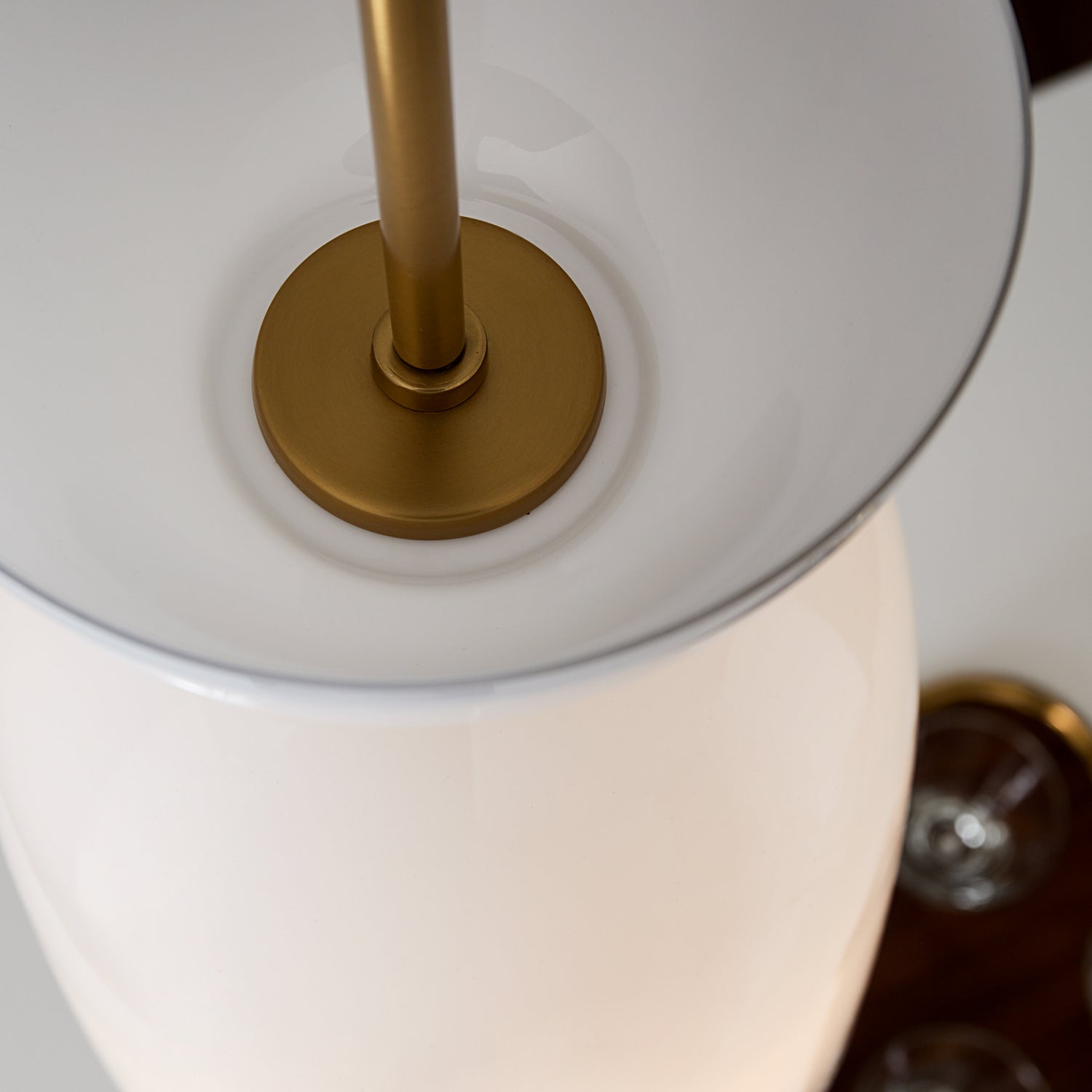 Visual Comfort Studio - KSP1031BBSMG - One Light Pendant - Londyn - Burnished Brass with Milk White Glass