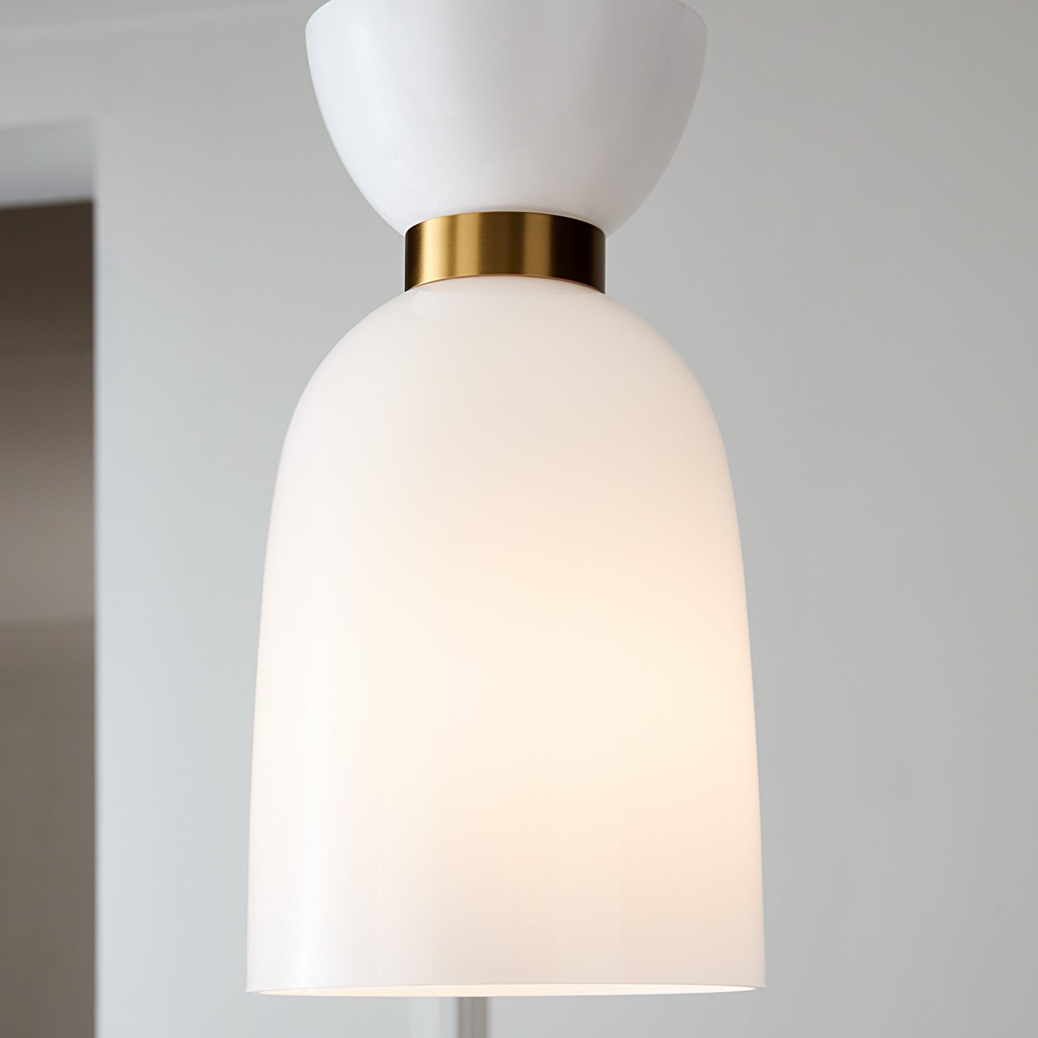 Visual Comfort Studio - KSP1031BBSMG - One Light Pendant - Londyn - Burnished Brass with Milk White Glass