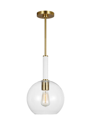 Visual Comfort Studio - KSP1061BBSGW - One Light Pendant - Monroe - Burnished Brass