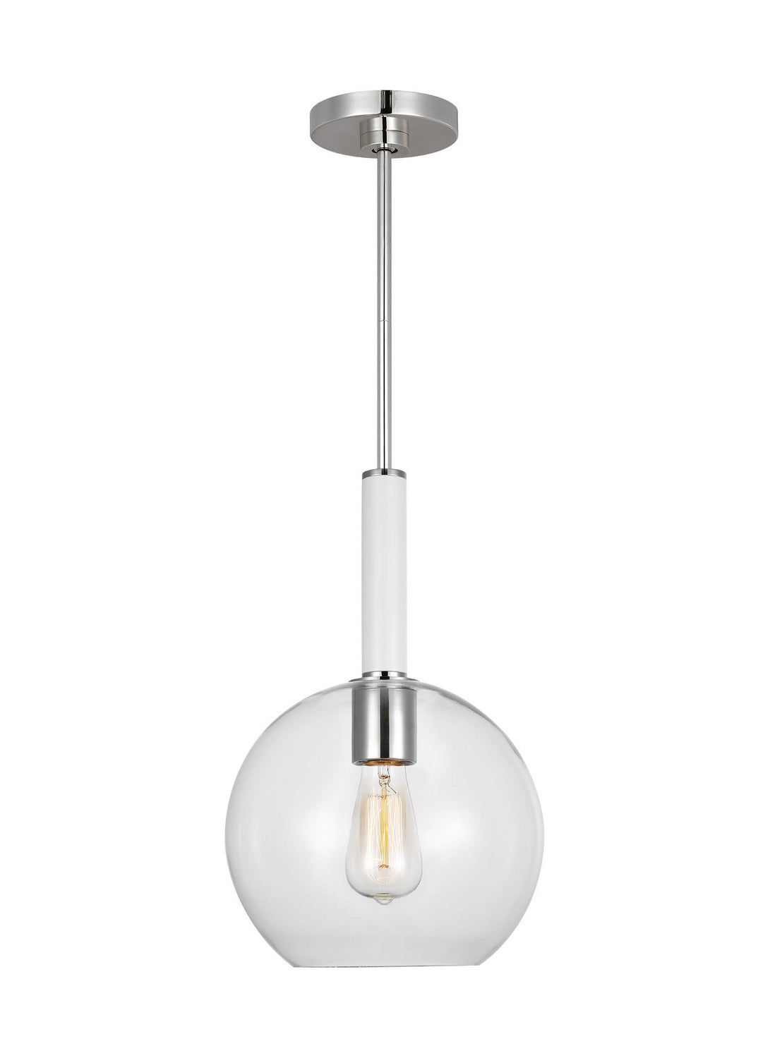 Visual Comfort Studio - KSP1061PNGW - One Light Pendant - Monroe - Polished Nickel