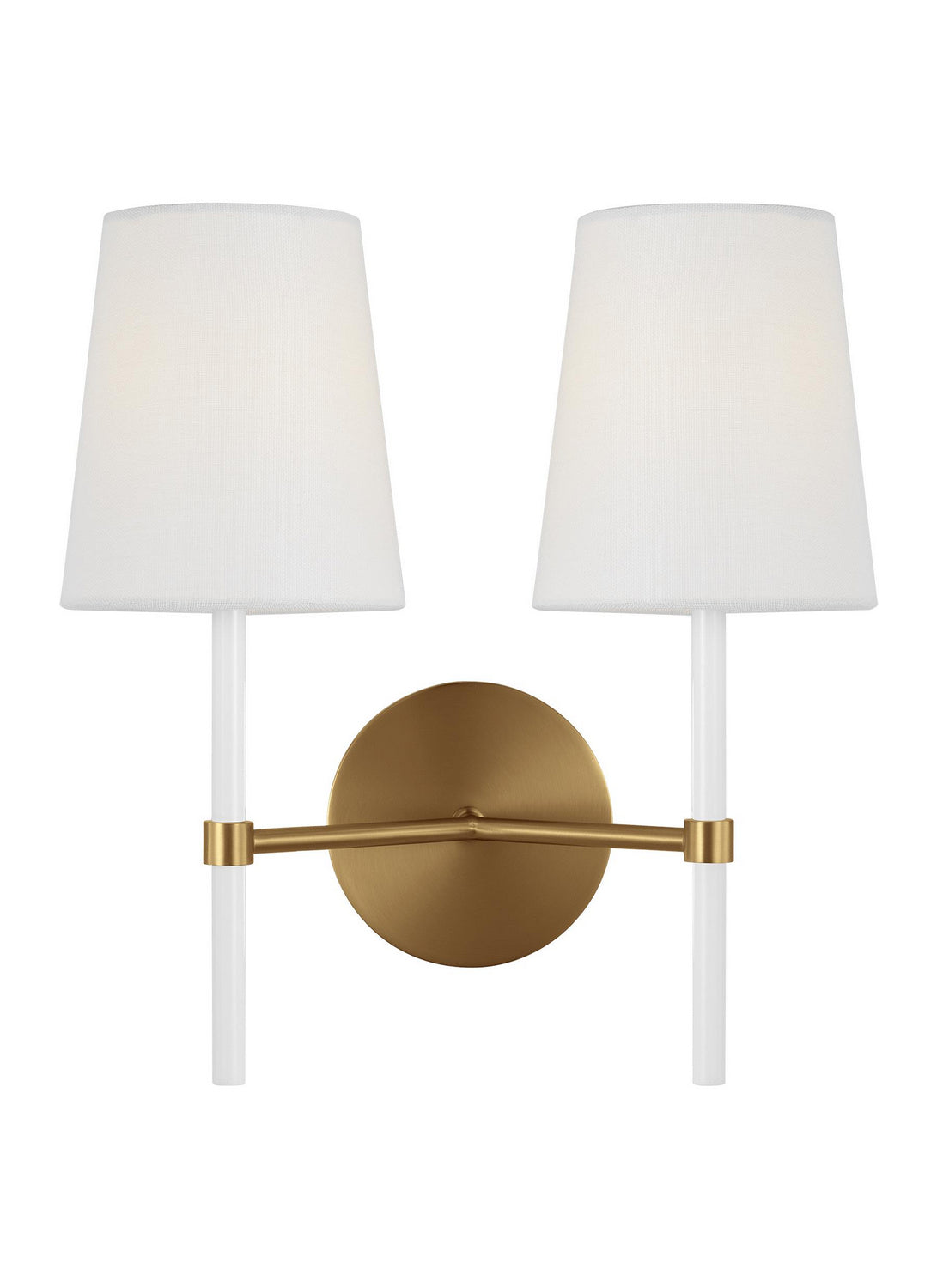 Visual Comfort Studio - KSW1102BBSGW - Two Light Wall Sconce - Monroe - Burnished Brass