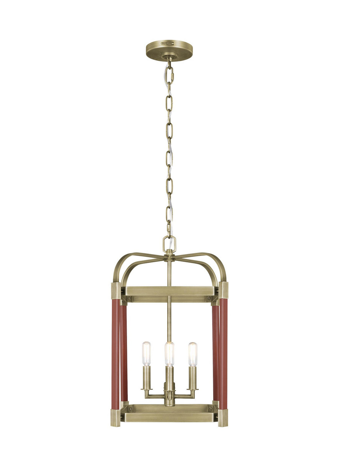 Visual Comfort Studio - LC1134TWB - Four Light Lantern - Hadley - Time Worn Brass