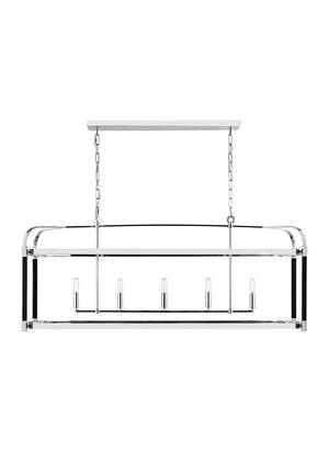 Visual Comfort Studio - LC1165PN - Five Light Chandelier - Hadley - Polished Nickel