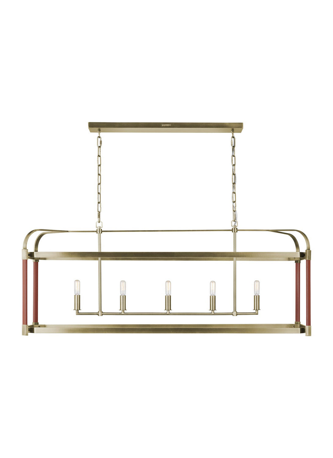 Visual Comfort Studio - LC1165TWB - Five Light Chandelier - Hadley - Time Worn Brass