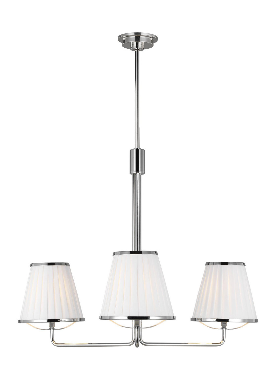 Visual Comfort Studio - LC1173PN - Three Light Chandelier - Esther - Polished Nickel