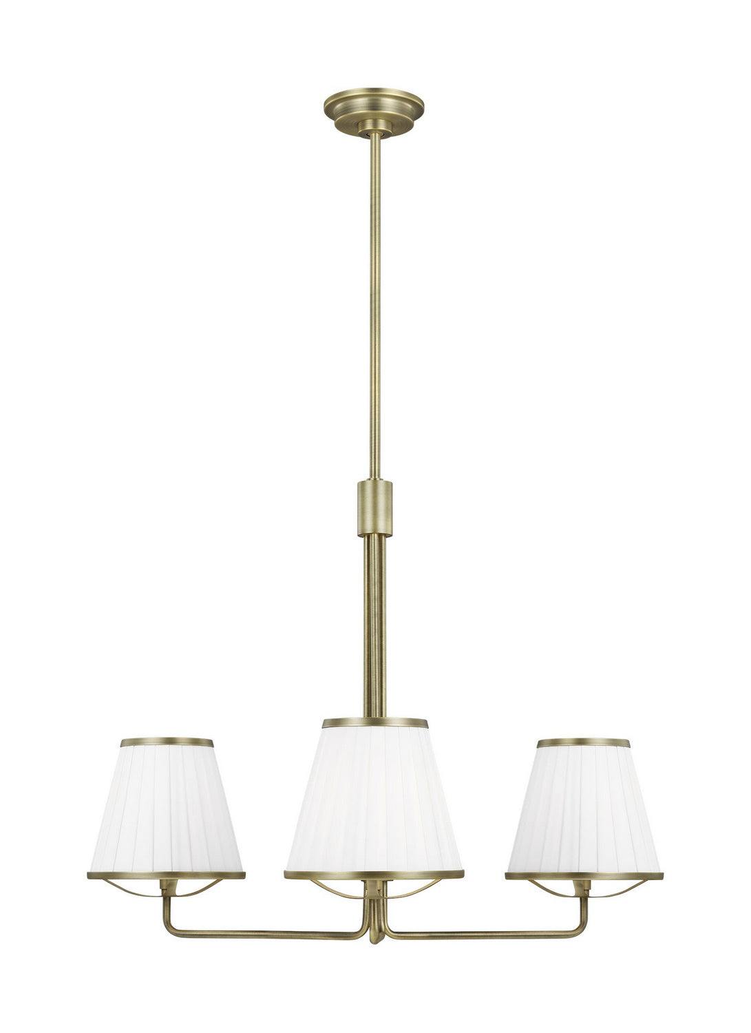 Visual Comfort Studio - LC1173TWB - Three Light Chandelier - Esther - Time Worn Brass