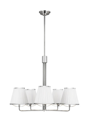 Visual Comfort Studio - LC1185PN - Five Light Chandelier - Esther - Polished Nickel