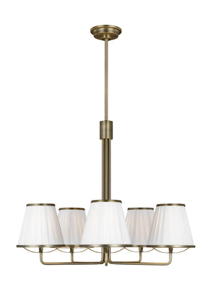 Visual Comfort Studio - LC1185TWB - Five Light Chandelier - Esther - Time Worn Brass