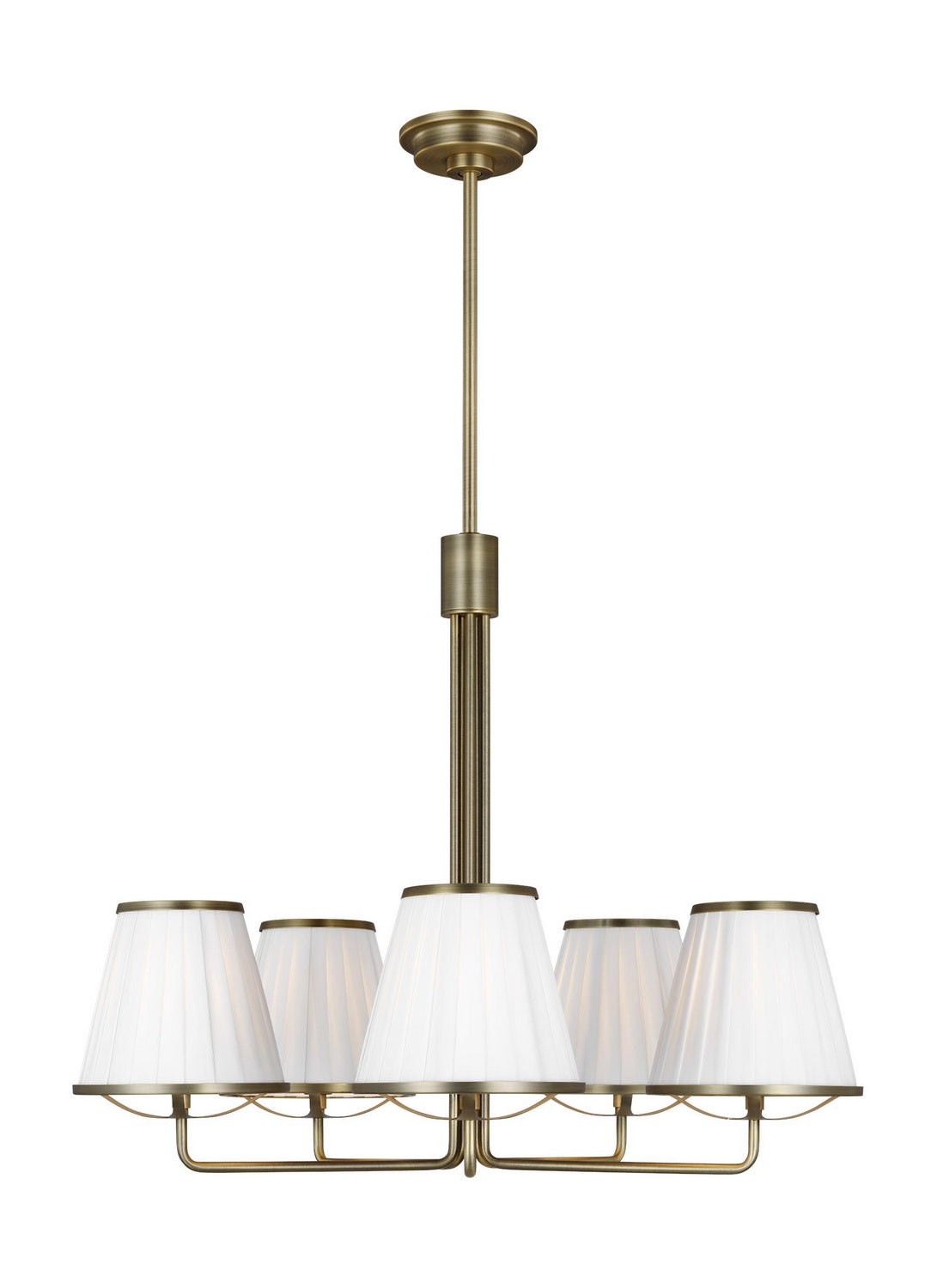 Visual Comfort Studio - LC1185TWB - Five Light Chandelier - Esther - Time Worn Brass