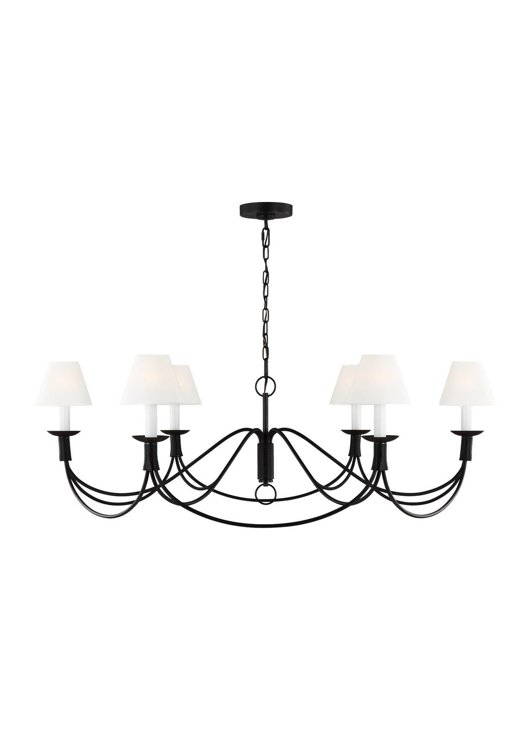 Visual Comfort Studio - LC1196AI - Six Light Chandelier - Sullivan - Aged Iron