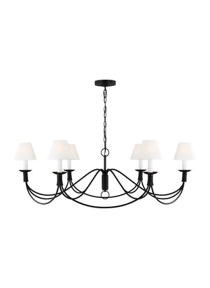 Visual Comfort Studio - LC1196AI - Six Light Chandelier - Sullivan - Aged Iron