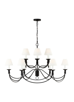 Visual Comfort Studio - LC12012AI - 12 Light Chandelier - Sullivan - Aged Iron