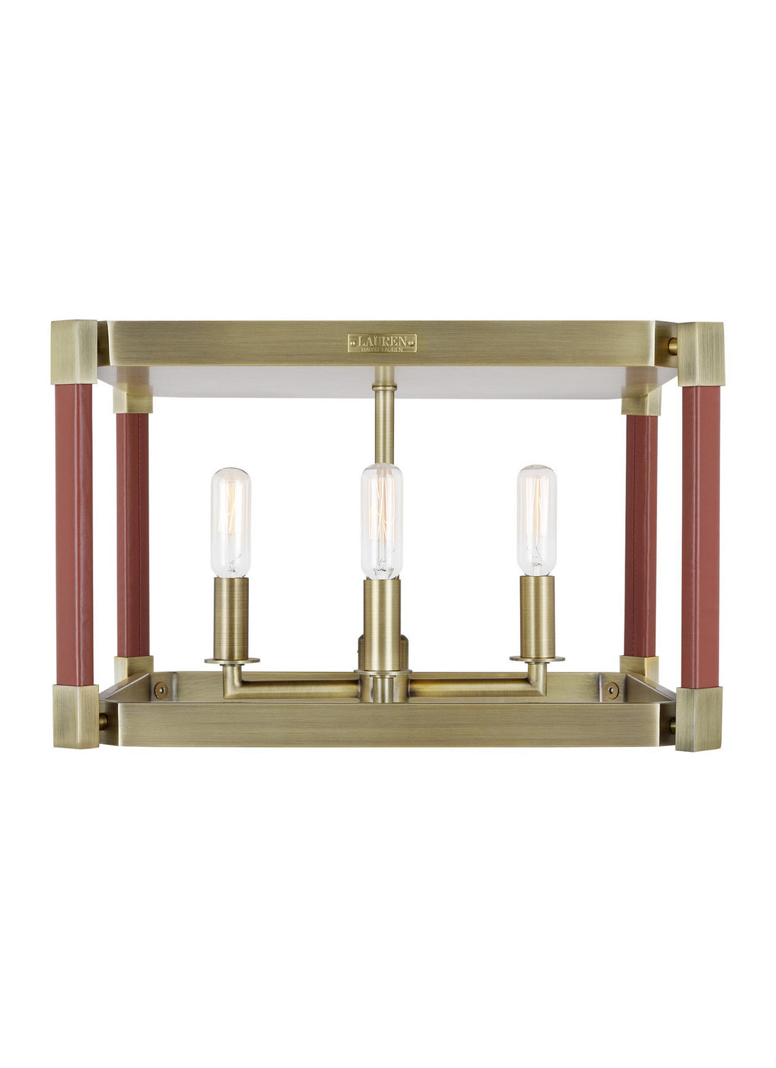 Visual Comfort Studio - LF1034TWB - Four Light Flush Mount - Hadley - Time Worn Brass