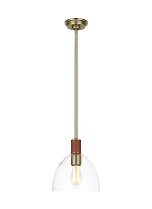 Visual Comfort Studio - LP1041TWBCG - One Light Pendant - Hadley - Time Worn Brass