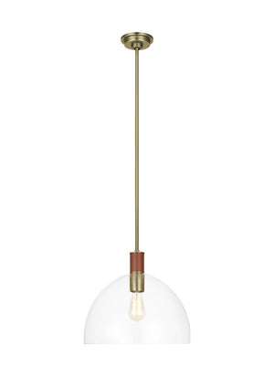 Visual Comfort Studio - LP1061TWBCG - One Light Pendant - Hadley - Time Worn Brass