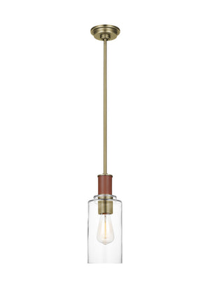 Visual Comfort Studio - LP1071TWBCG - One Light Pendant - Hadley - Time Worn Brass