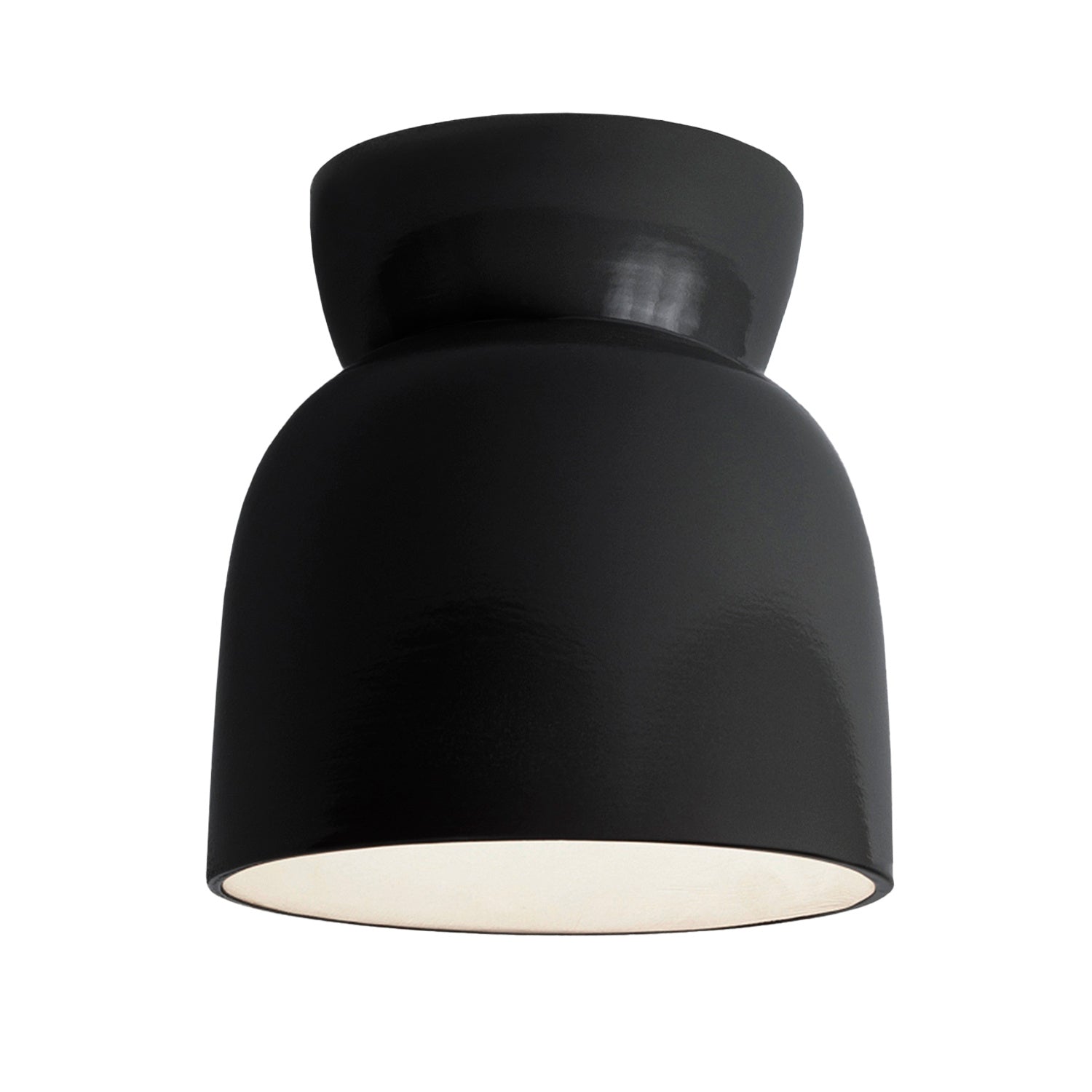 Justice Designs - CER-6190-BLK - One Light Flush-Mount - Radiance Collection - Gloss Black