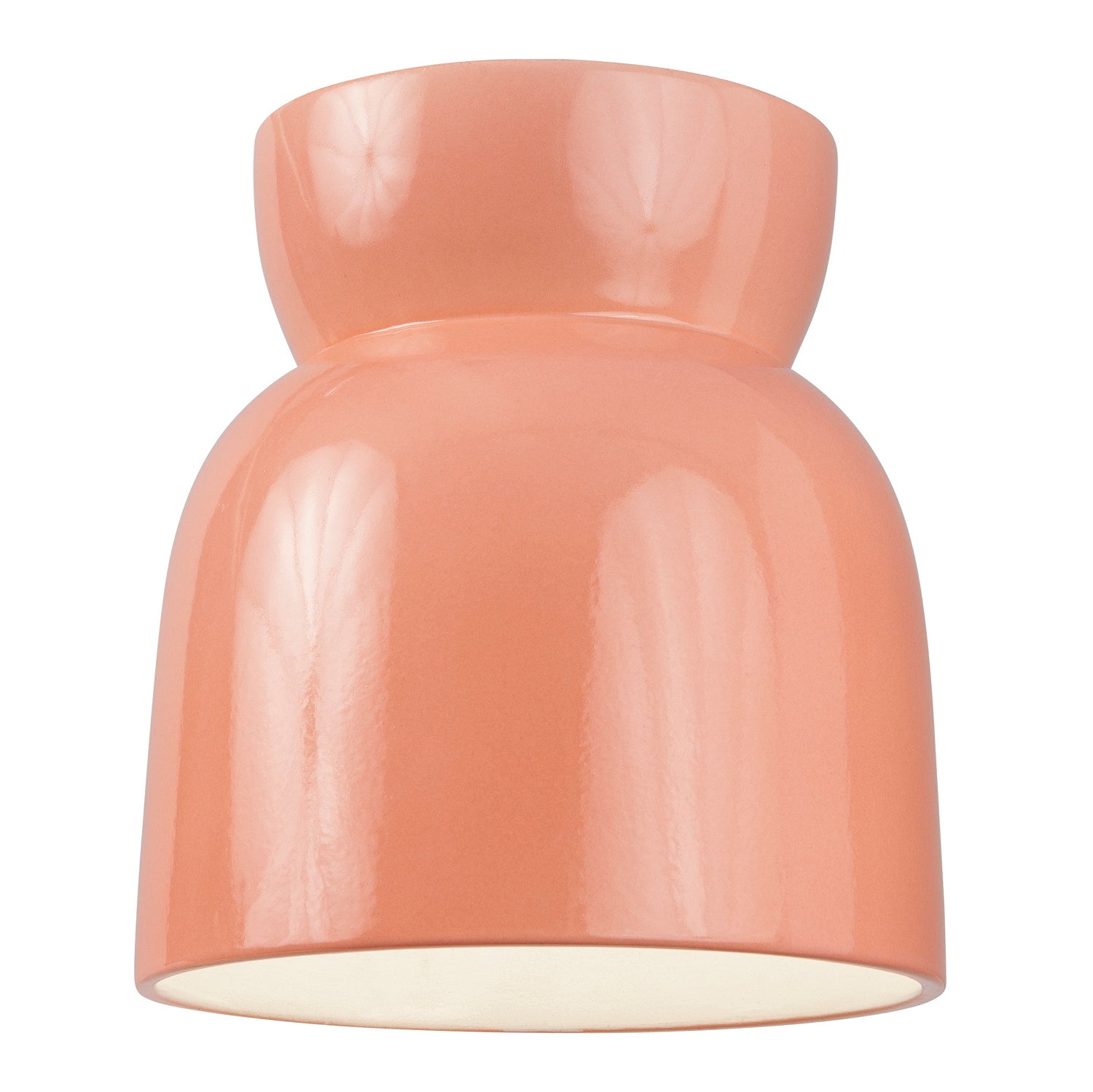 Justice Designs - CER-6190-BSH - One Light Flush-Mount - Radiance Collection - Gloss Blush