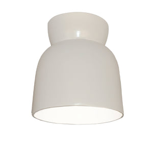 Justice Designs - CER-6190-WHT - One Light Flush-Mount - Radiance Collection - Gloss White