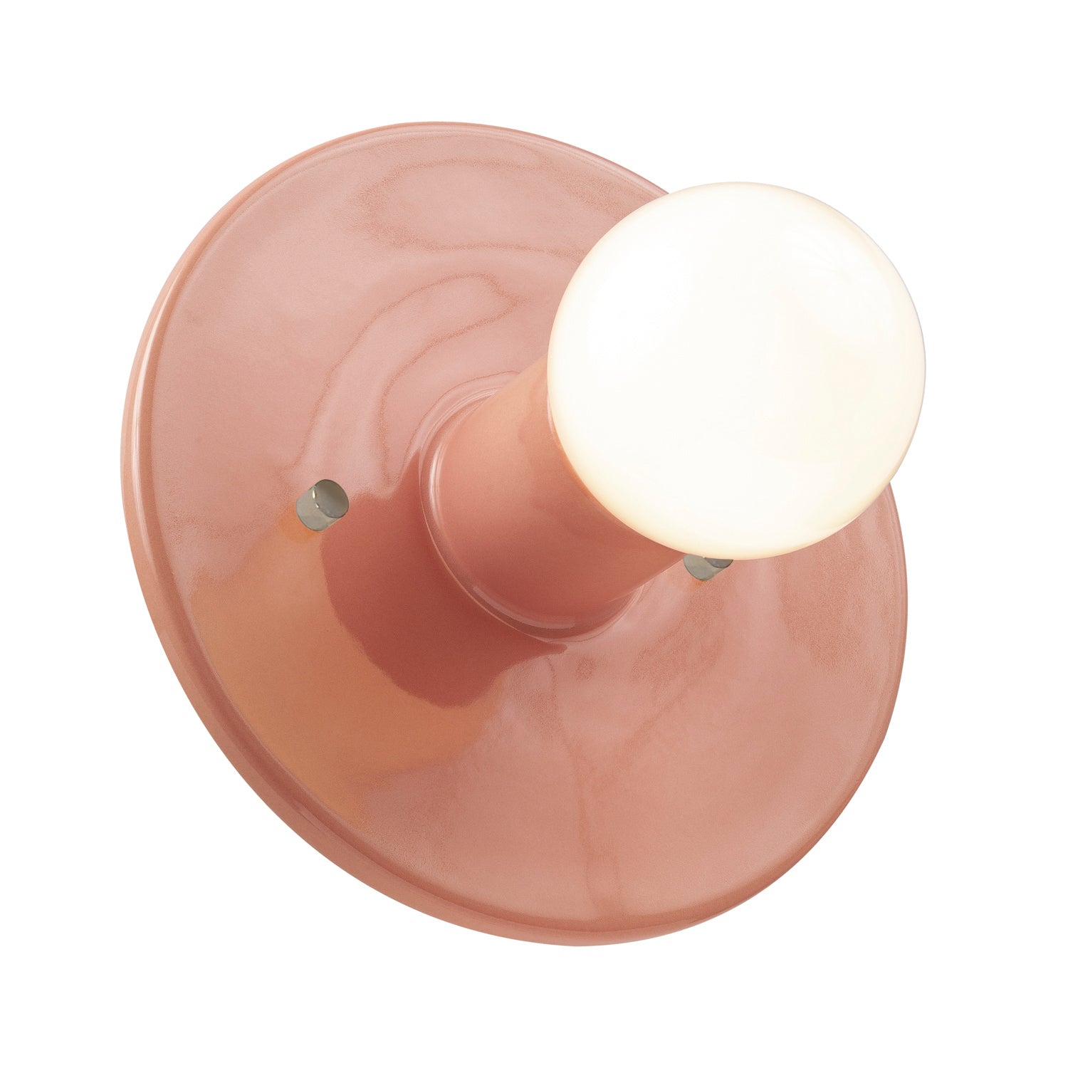 Justice Designs - CER-6280-BSH - One Light Wall Sconce - Ambiance Collection - Gloss Blush