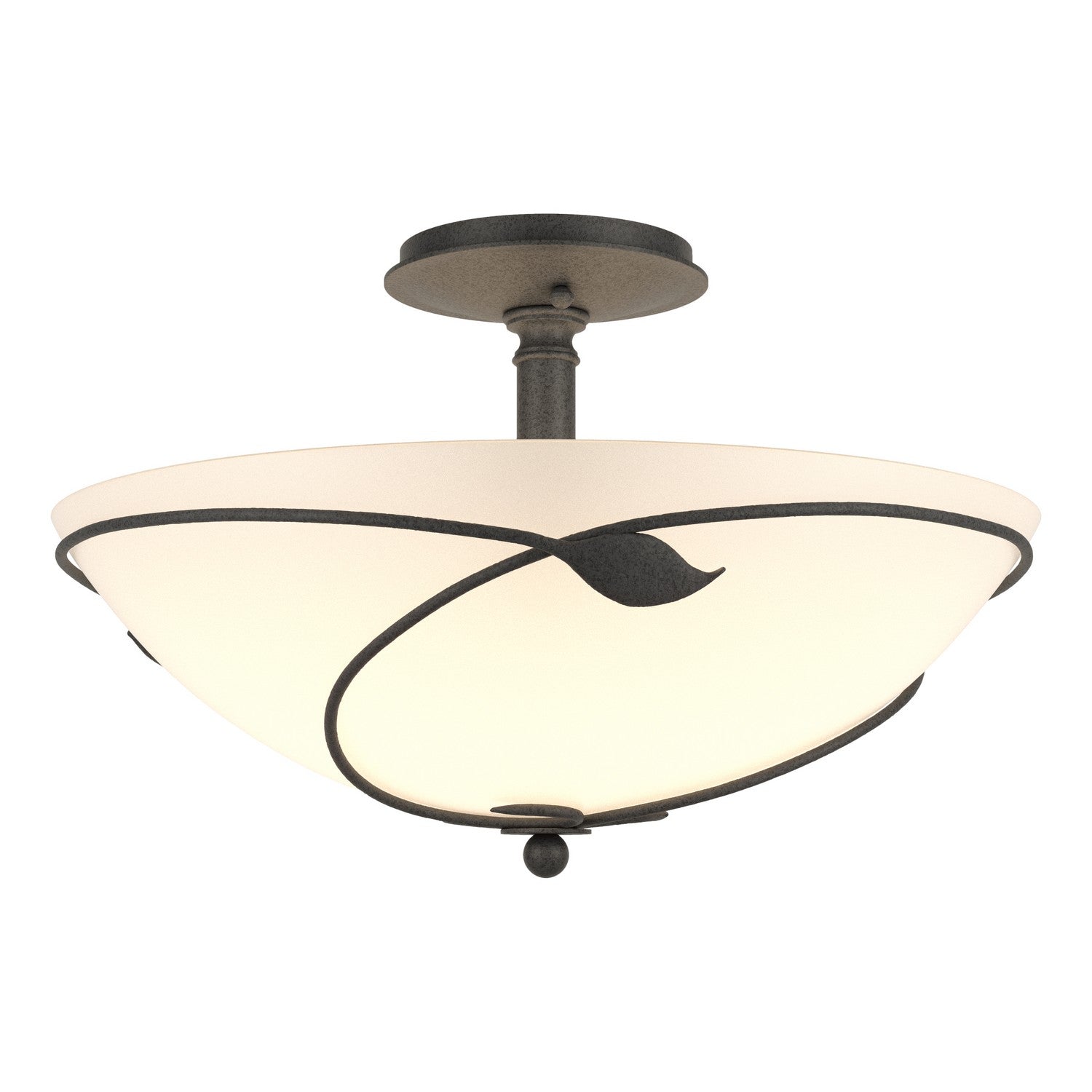 Hubbardton Forge - 126732-SKT-20-GG0052 - Forged Leaves Large Semi-Flush - Leaf - Natural Iron