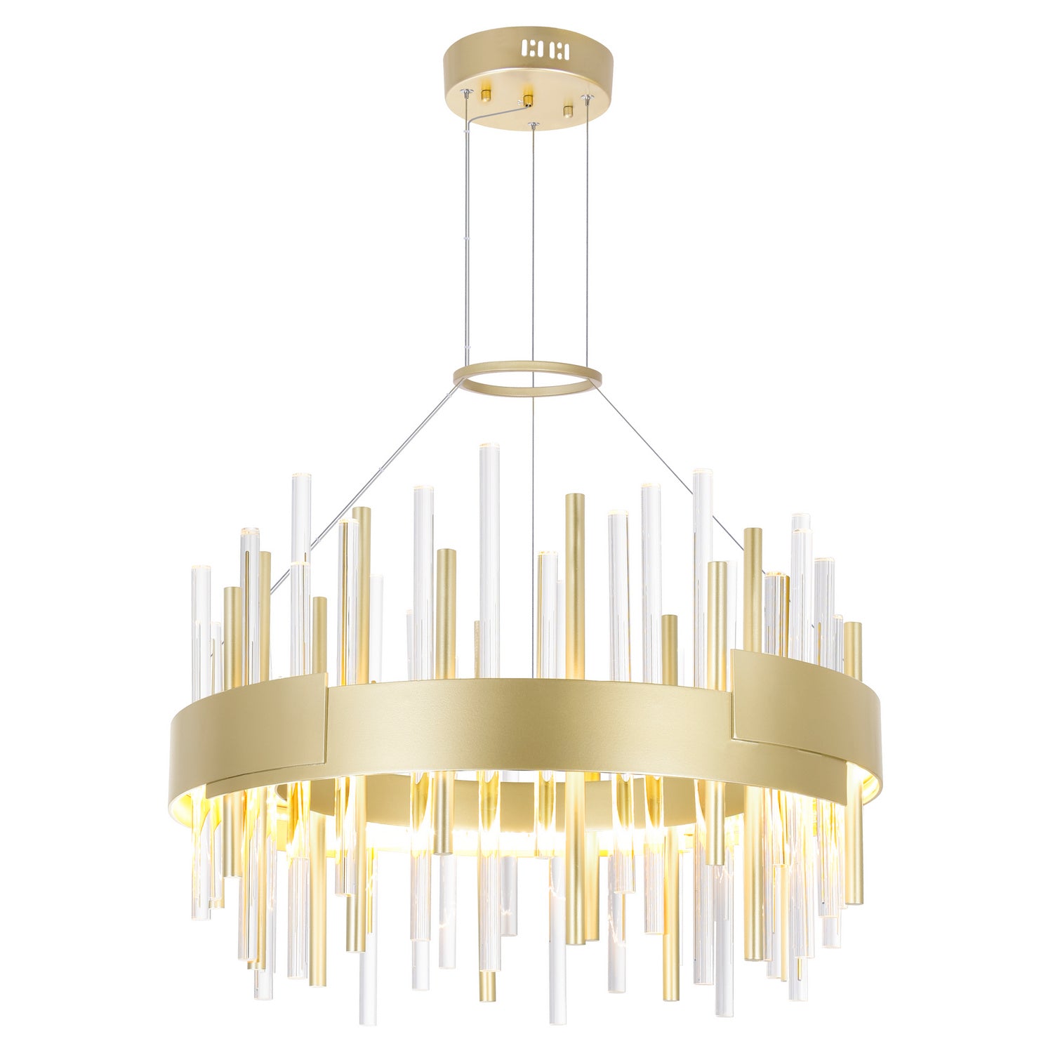 CWI Lighting - 1245P20-602 - LED Chandelier - Millipede - Satin Gold