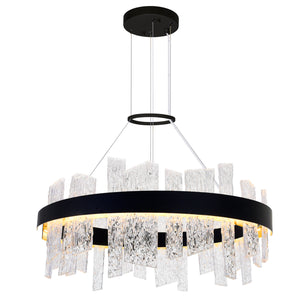 CWI Lighting - 1246P32-101 - LED Chandelier - Guadiana - Black & Satin Gold