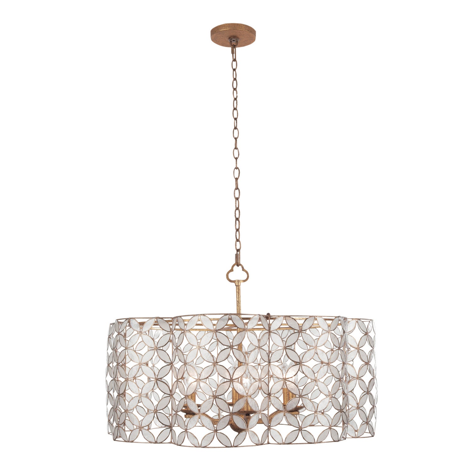 Kalco - 515050OL - Six Light Pendant - Maurelle - Oxidized Gold Leaf