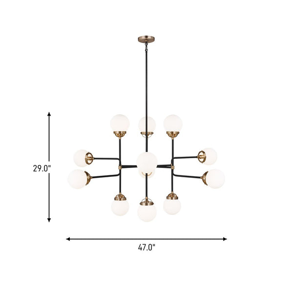Visual Comfort Studio - 3187912-848 - 12 Light Chandelier - Cafe - Satin Brass