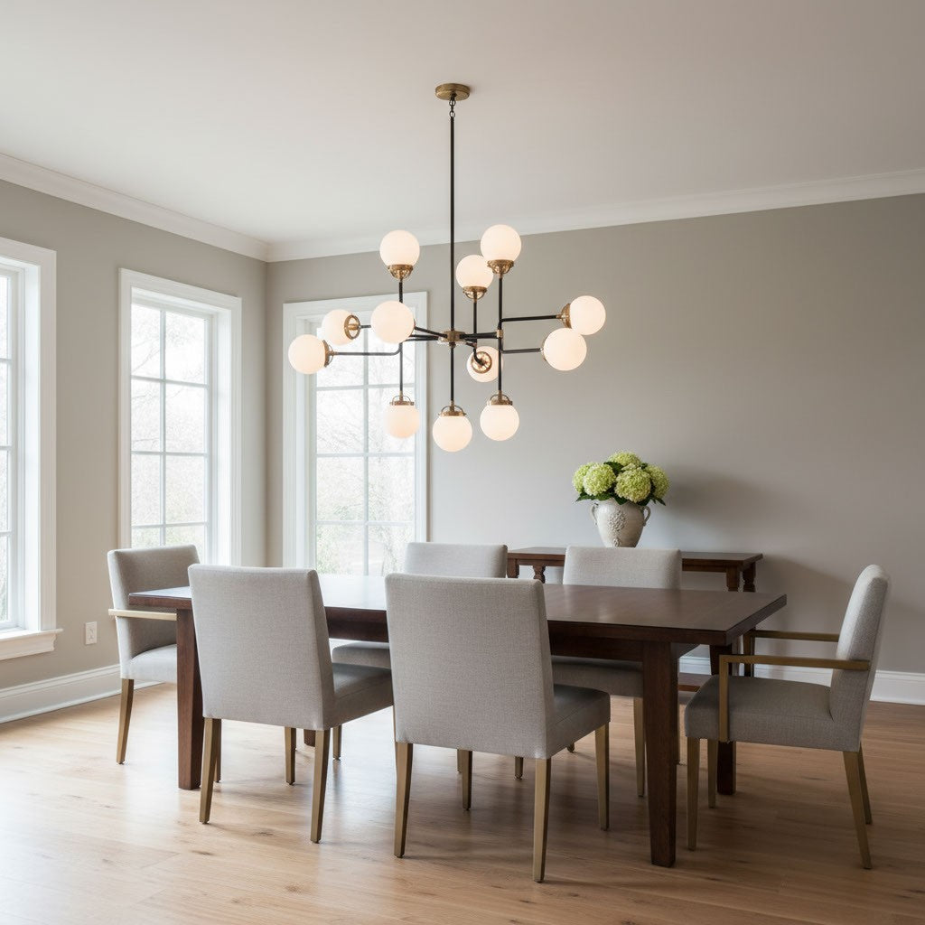 Visual Comfort Studio - 3187912-848 - 12 Light Chandelier - Cafe - Satin Brass