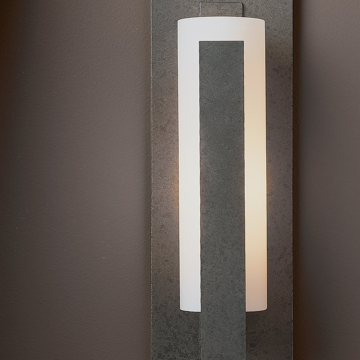 Hubbardton Forge - 217185-SKT-20-GG0065 - Forged Vertical Bar Sconce - Steel Backplate - Vertical Bar - Natural Iron
