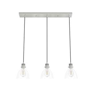 Hunter - 19308 - Three Light Pendant - Van Nuys - Brushed Nickel