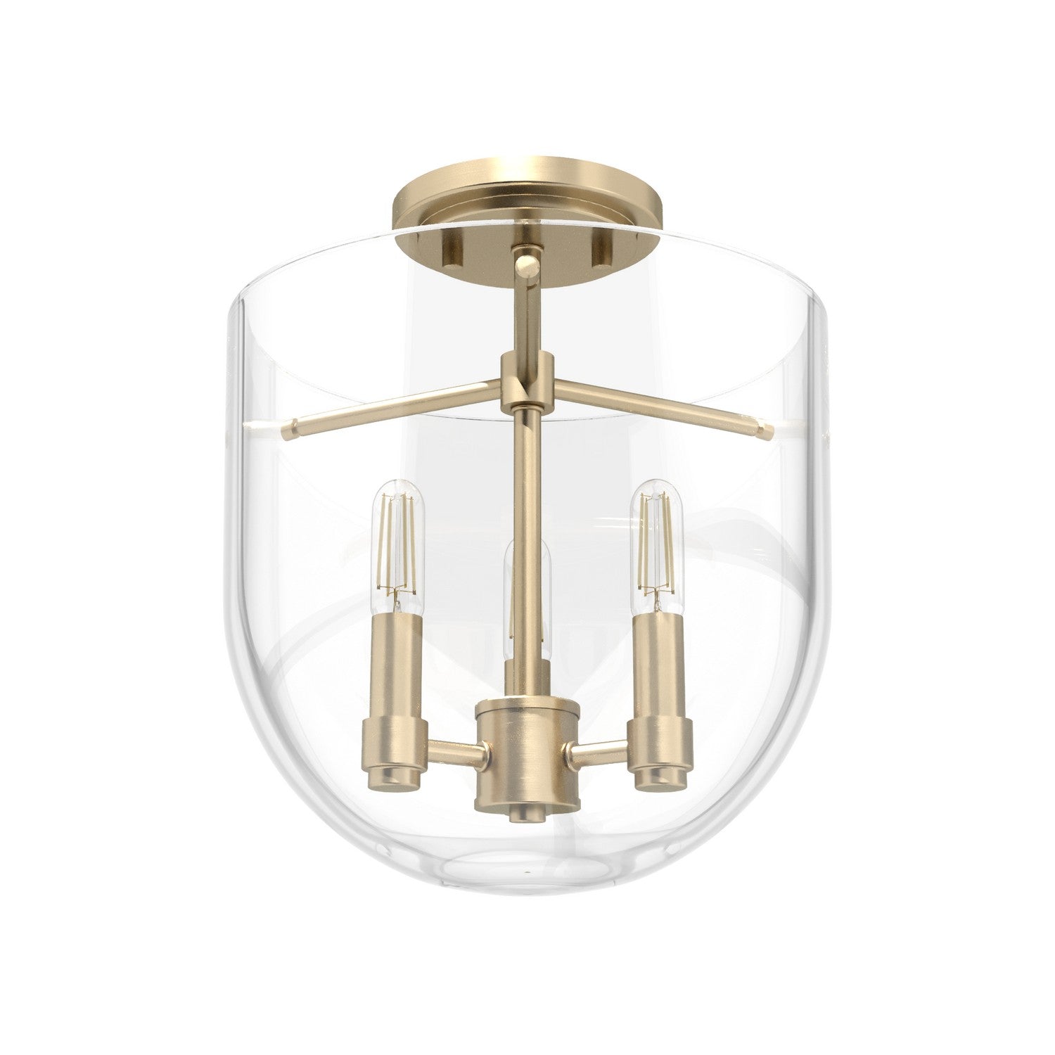 Hunter - 19387 - Three Light Flush Mount - Sacha - Alturas Gold