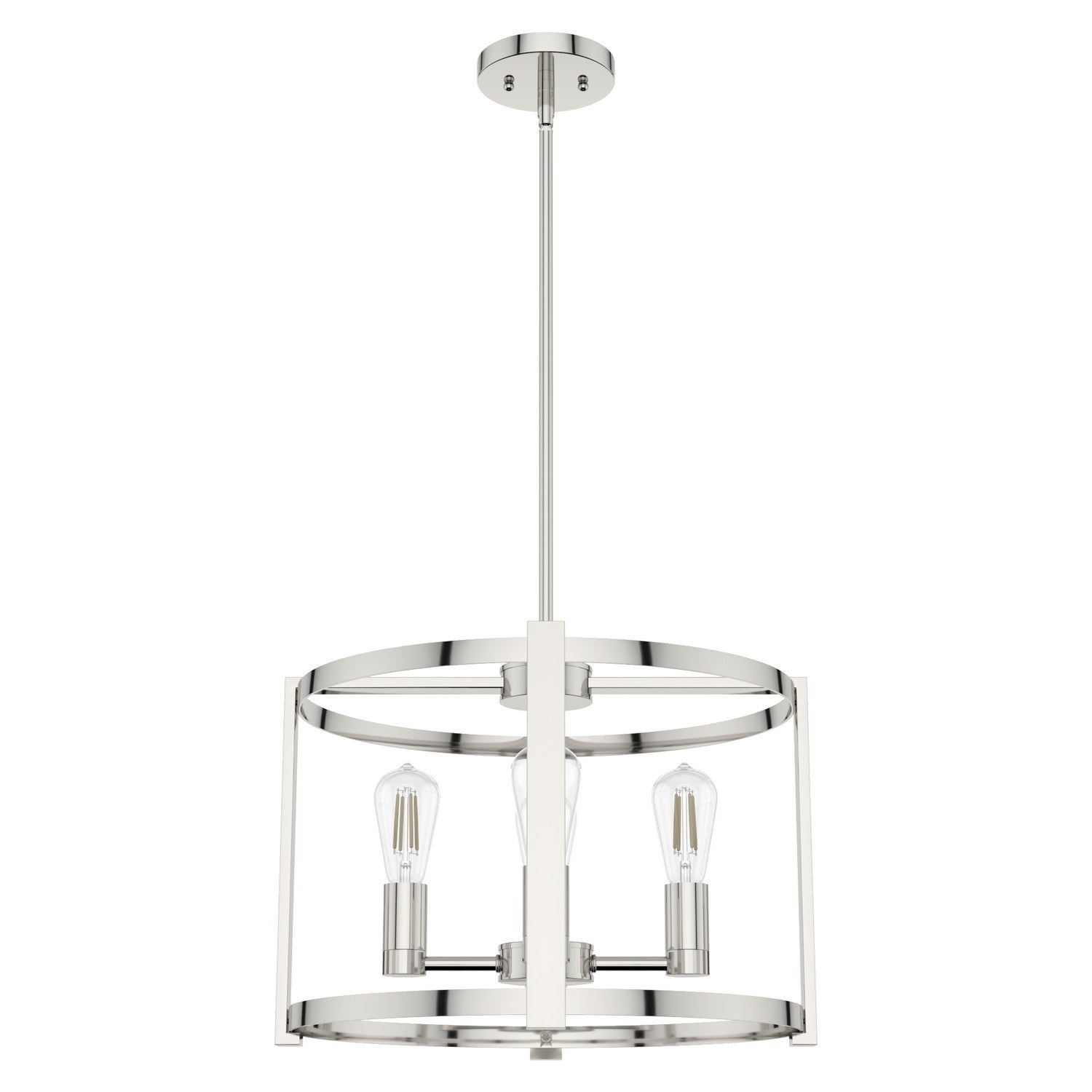 Hunter - 19957 - Four Light Chandelier - Astwood - Polished Nickel