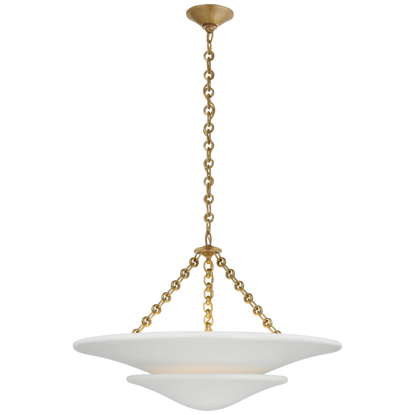 Visual Comfort Signature - ARN 5425HAB-PW - LED Chandelier - Mollino - Hand-Rubbed Antique Brass