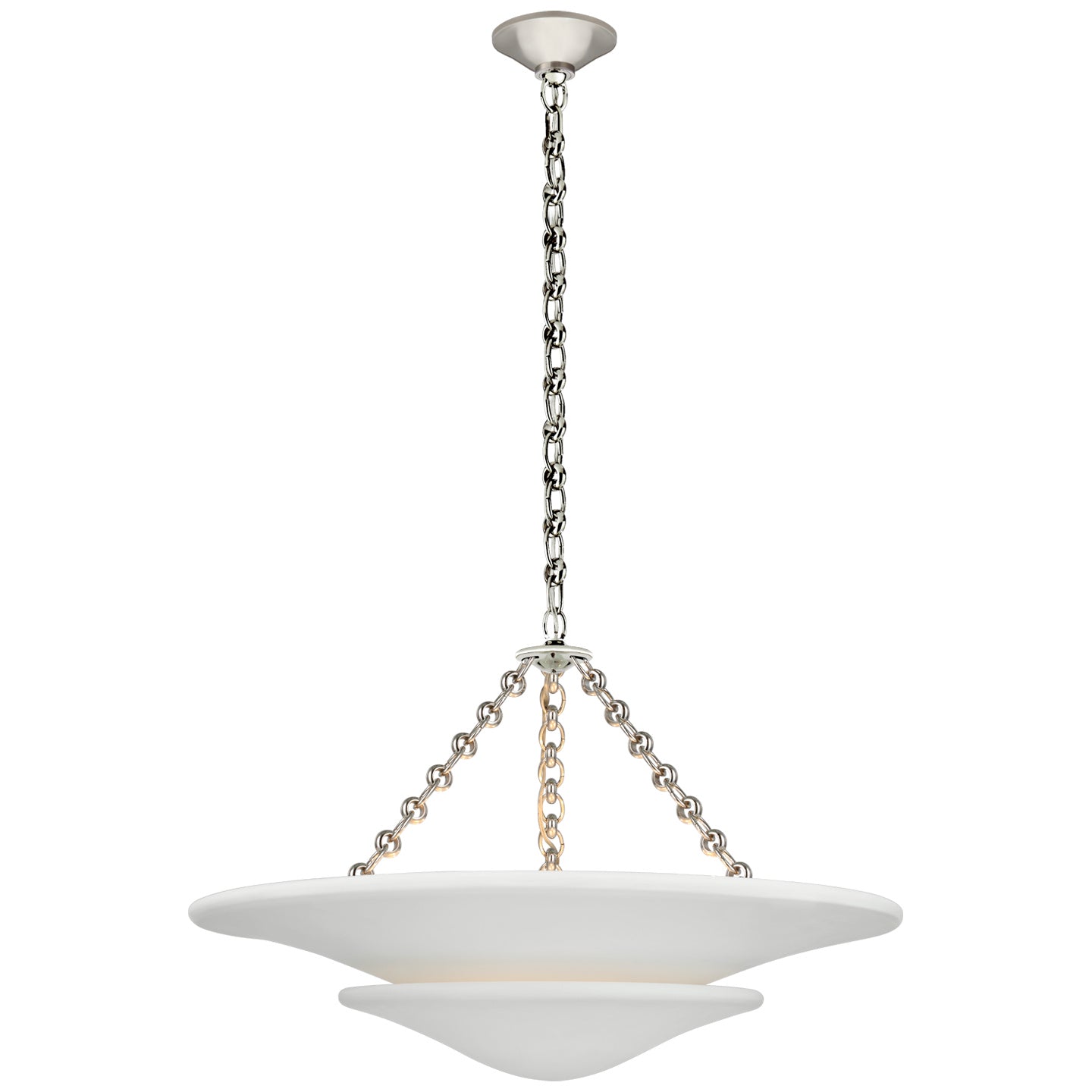 Visual Comfort Signature - ARN 5425PN-PW - LED Chandelier - Mollino - Polished Nickel