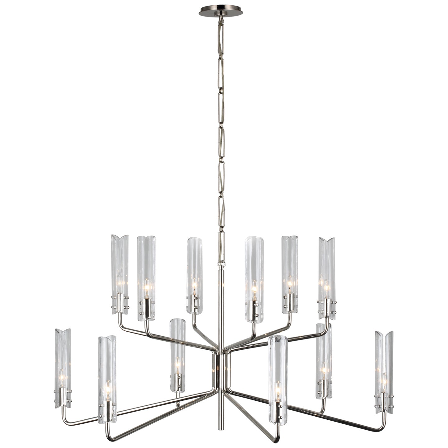 Visual Comfort Signature - ARN 5484PN-CG - LED Chandelier - Casoria - Polished Nickel