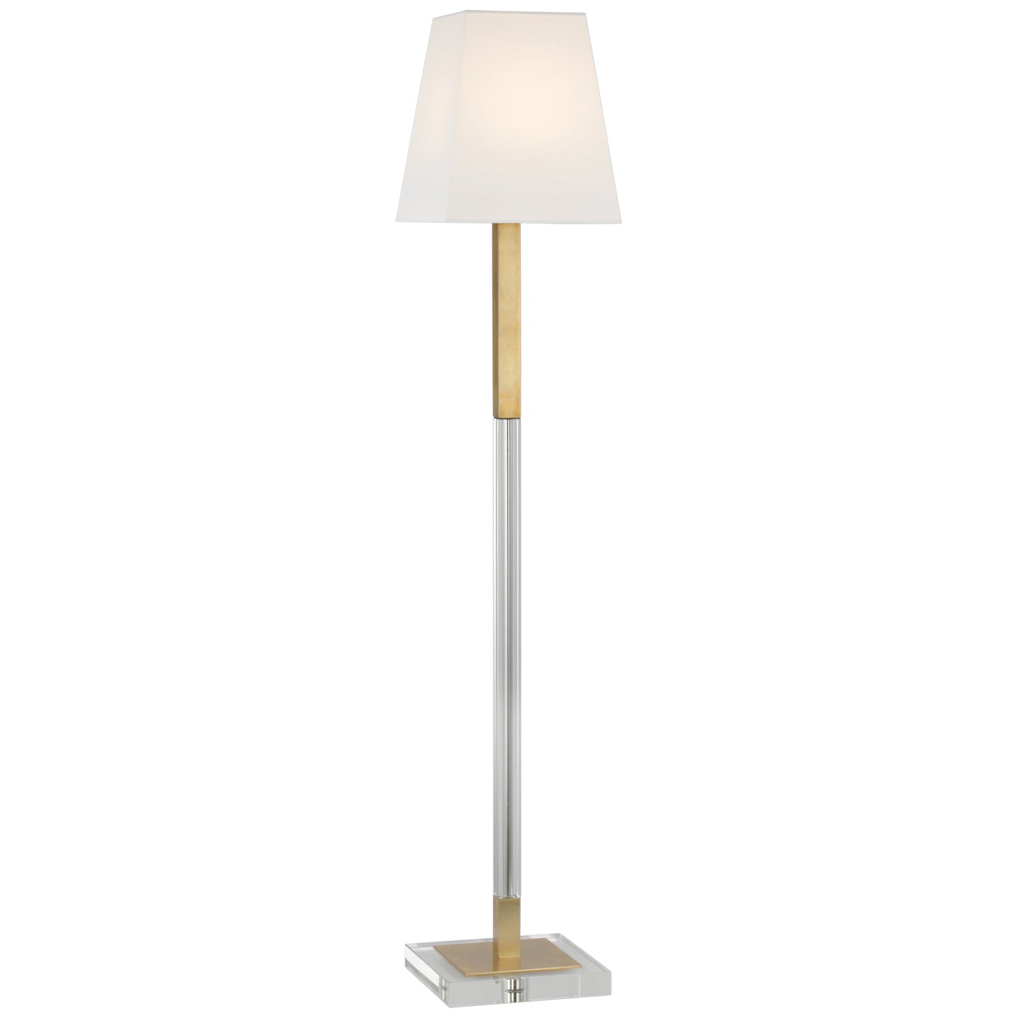 Visual Comfort Signature - CHA 9912AB/CG-L - LED Floor Lamp - Reagan - Antique-Burnished Brass and Crystal