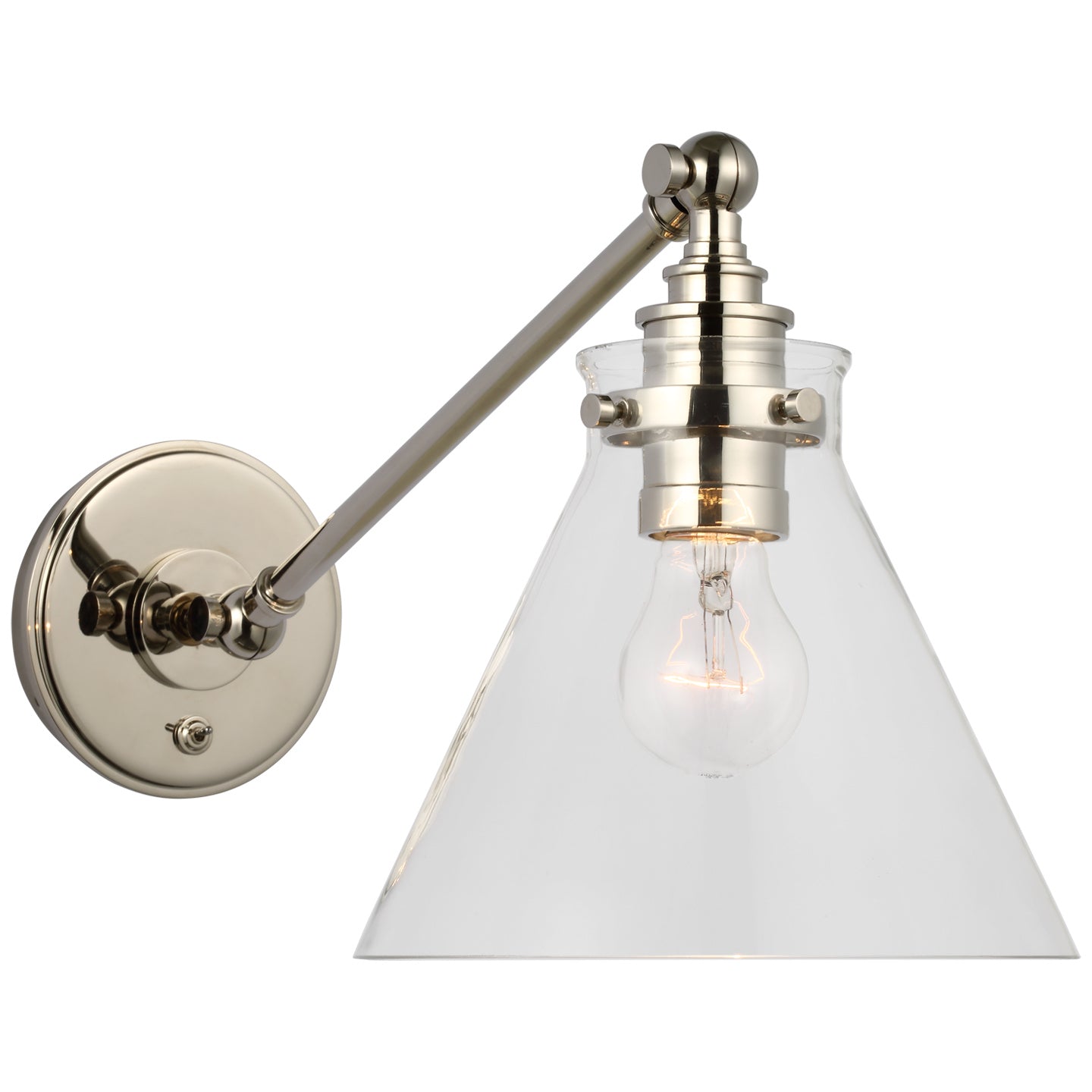 Visual Comfort Signature - CHD 2525PN-CG - LED Wall Sconce - Parkington - Polished Nickel