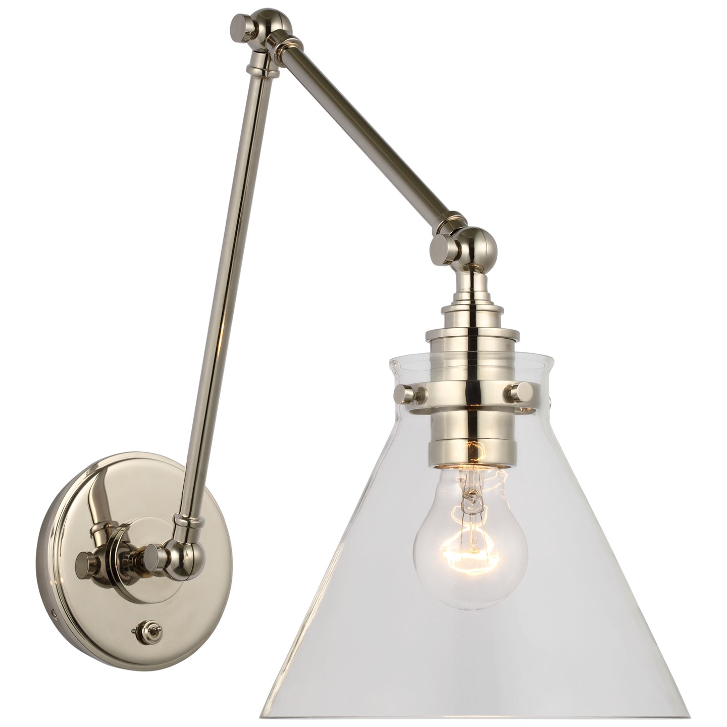 Visual Comfort Signature - CHD 2526PN-CG - LED Wall Sconce - Parkington - Polished Nickel