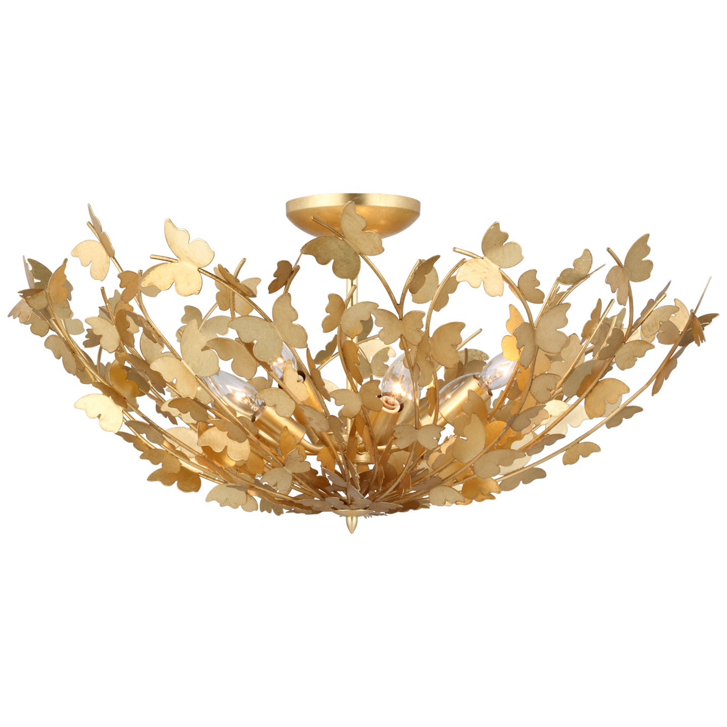 Visual Comfort Signature - JN 4405G - LED Semi Flush Mount - Farfalle - Gild