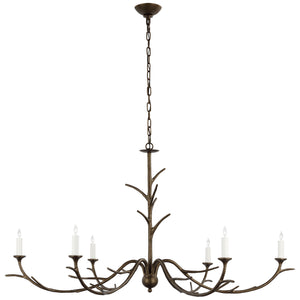 Visual Comfort Signature - JN 5076ABL - Six Light Chandelier - Iberia - Antique Bronze Leaf