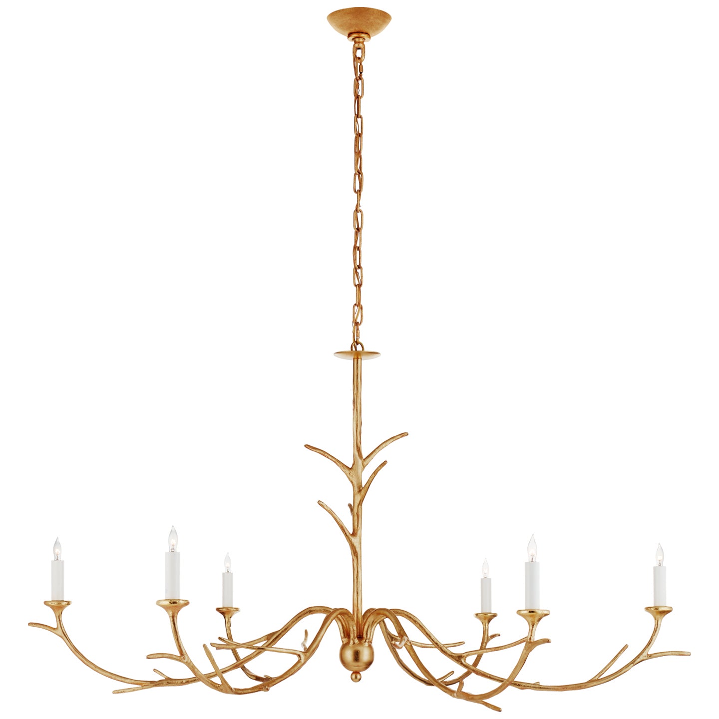 Visual Comfort Signature - JN 5076AGL - Six Light Chandelier - Iberia - Antique Gold Leaf