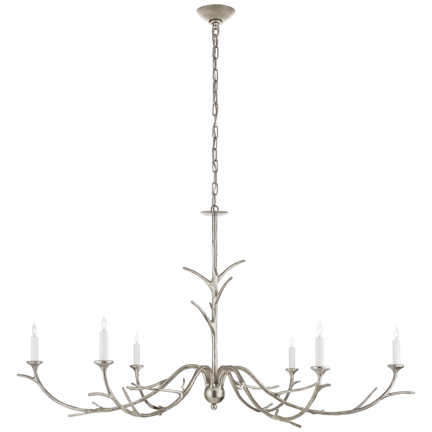 Visual Comfort Signature - JN 5076BSL - Six Light Chandelier - Iberia - Burnished Silver Leaf