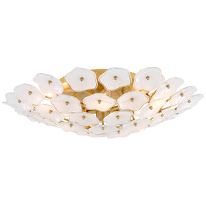 Visual Comfort Signature - KS 4066SB-CRE - LED Flush Mount - Leighton - Soft Brass