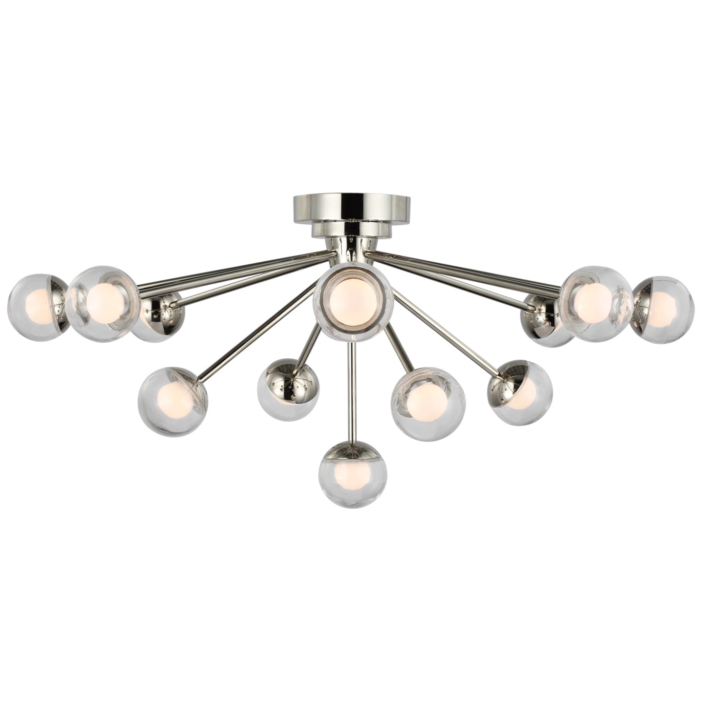 Visual Comfort Signature - KS 4230PN-CG - LED Flush Mount - Alloway - Polished Nickel