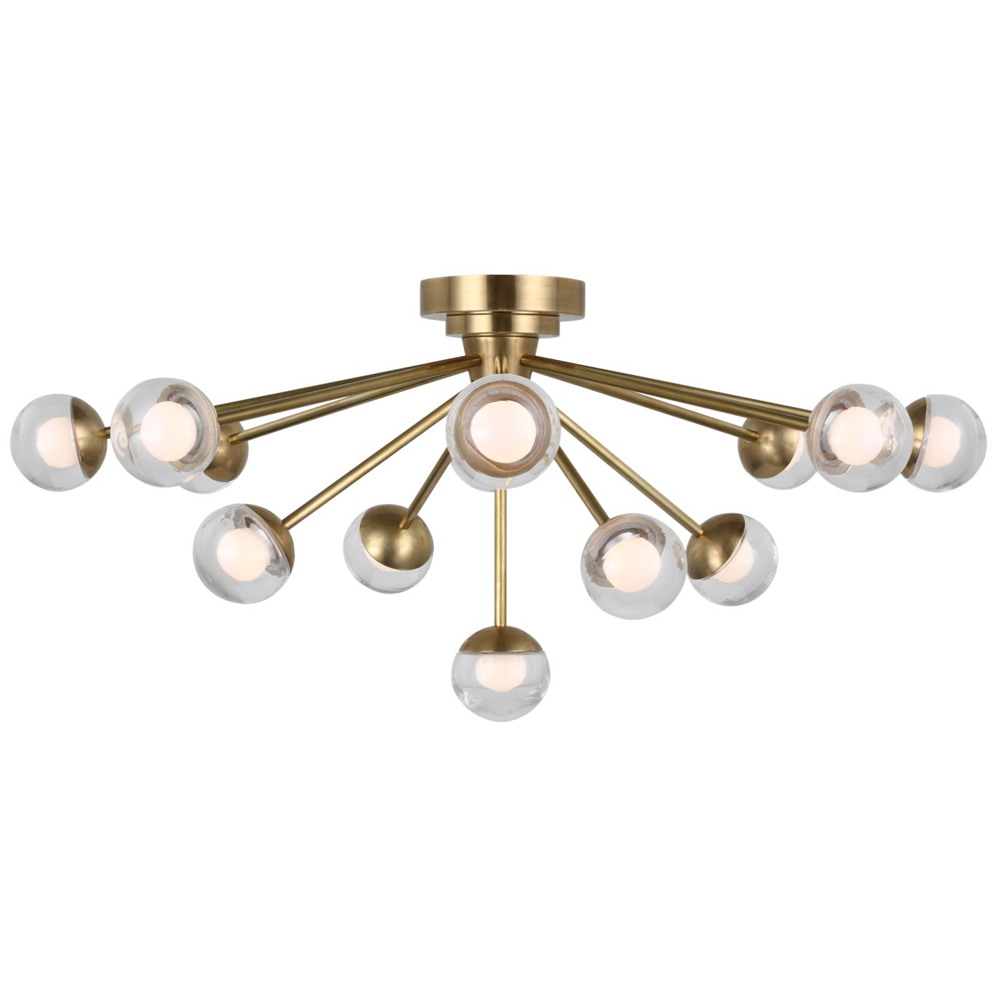 Visual Comfort Signature - KS 4230SB-CG - LED Flush Mount - Alloway - Soft Brass