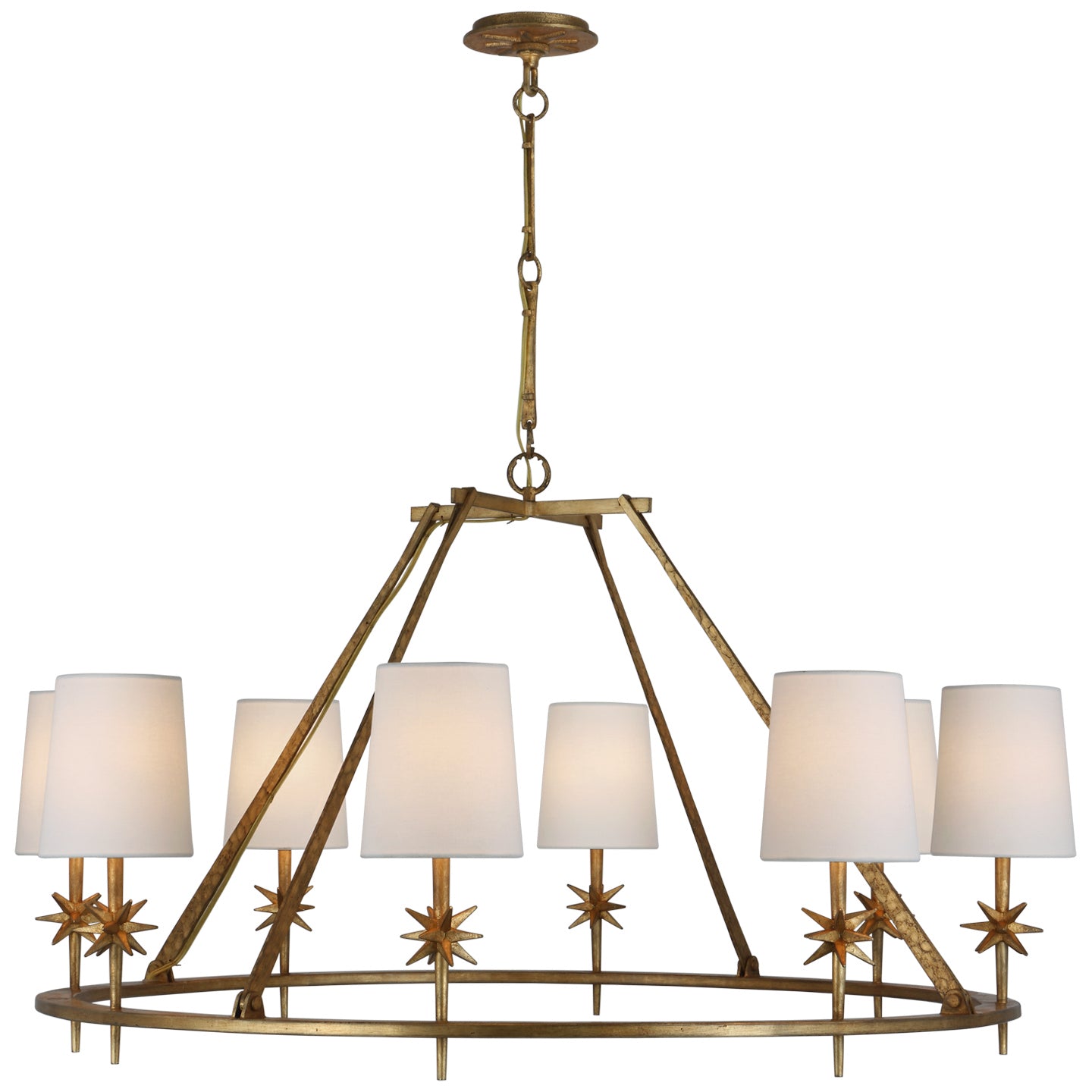 Visual Comfort Signature - S 5318GI-L - LED Chandelier - Etoile - Gilded Iron