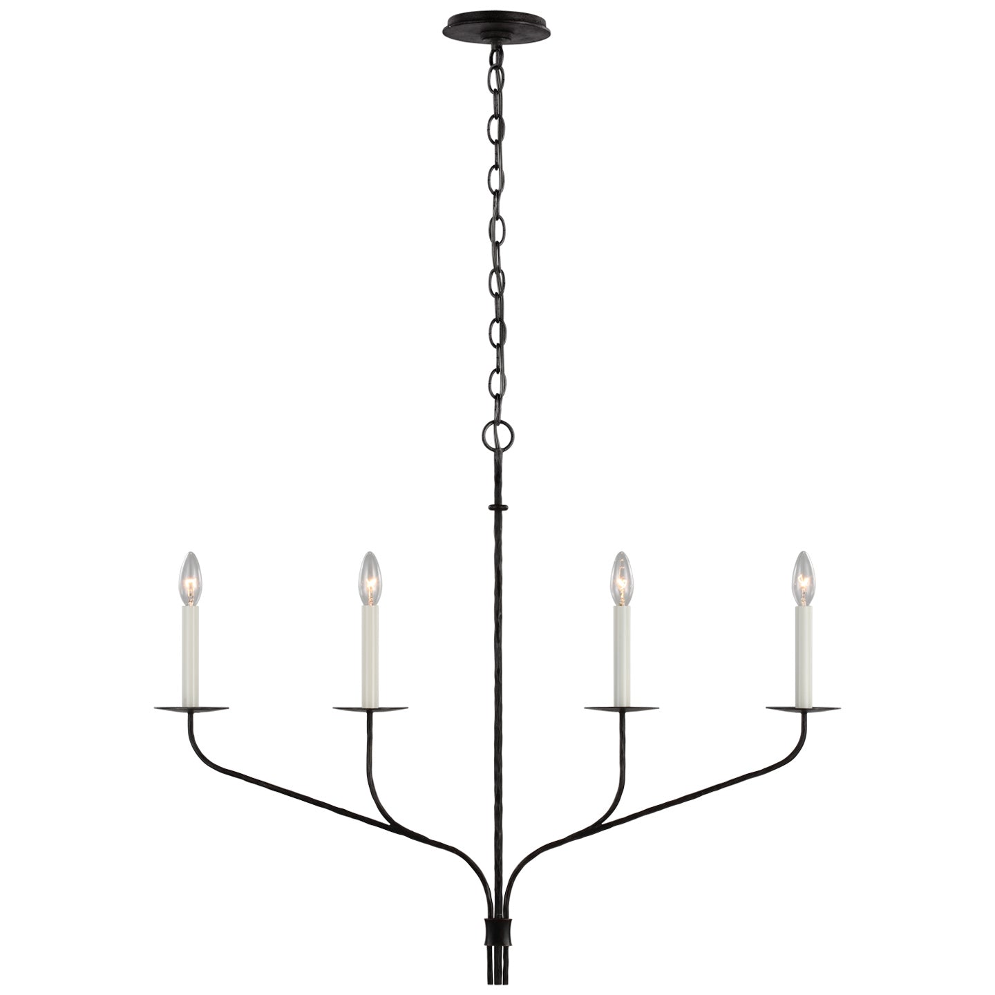 Visual Comfort Signature - S 5750AI - LED Linear Chandelier - Belfair - Aged Iron