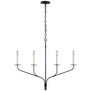 Visual Comfort Signature - S 5750AI - LED Linear Chandelier - Belfair - Aged Iron